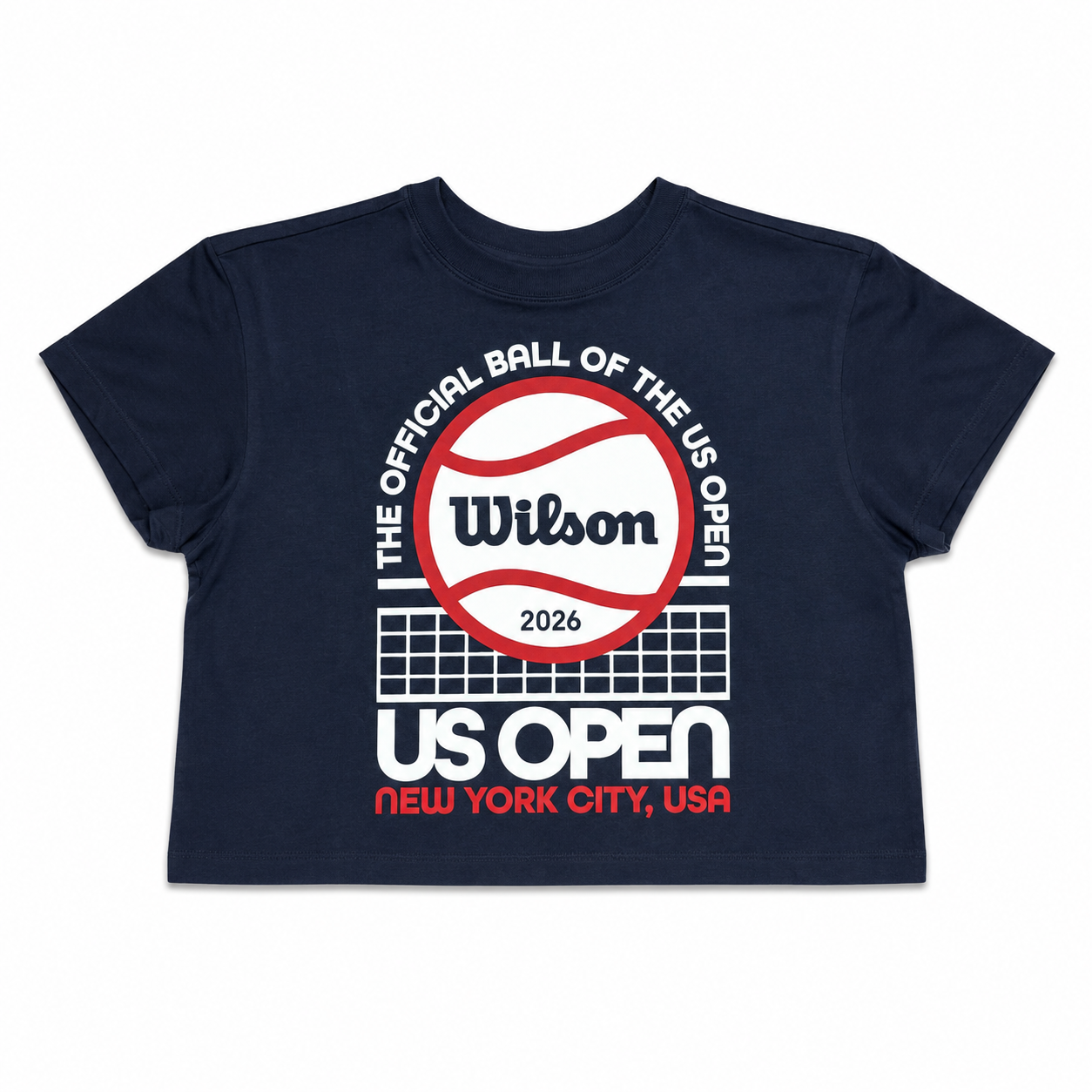 W HARPER CROP TEE | BLUE/RED
